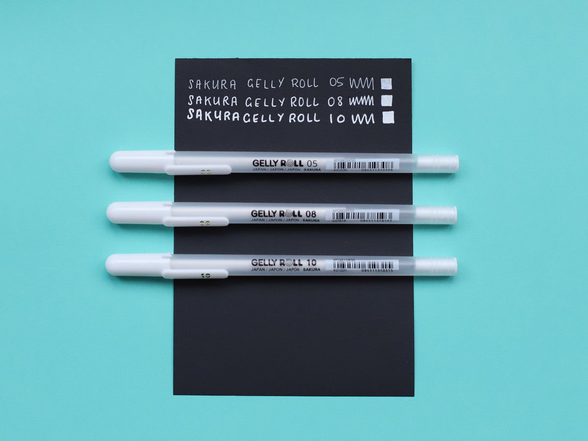 Sakura • Gelly roll gel pen 05 White 3pieces