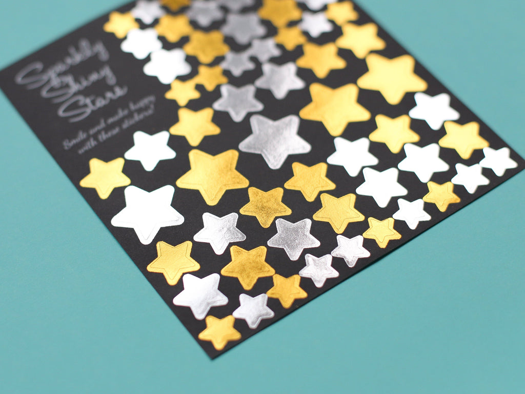 Gold & Silver Stars Rhinestone Stickers
